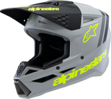 Alpinestars Youth SM3 Radium Helmet Matte Gray/Black/Yellow Fluo Large 8301825-9510-YL