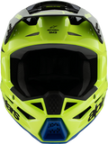 Alpinestars Youth SM3 Radium Helmet Gloss Yellow Fluo/Black/Blue Medium 8301825-5017-YM