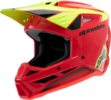Alpinestars Youth SM3 Fray Helmet Medium Gloss Red/Yellow Fluo/Black 8301625-3051-YM