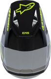 Alpinestars Youth SM3 Radium Helmet Matte Gray/Black/Yellow Fluo Large 8301825-9510-YL