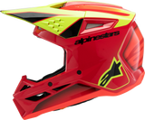 Alpinestars Youth SM3 Fray Helmet Gloss Red/Yellow Fluo/Black Large 8301625-3051-YL