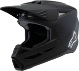 Alpinestars Youth SM3 Solid Matte Black Helmet, Medium, Part Number 8302225-110-YM