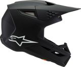 Alpinestars Youth SM3 Solid Matte Black Helmet, Medium, Part Number 8302225-110-YM
