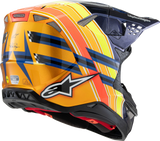 Alpinestars Supertech M10 TLD Edition 25 MIPS Helmet Gloss Dark Blue/Orange/Yellow/Fluo Red XL 8300225-7156-XL