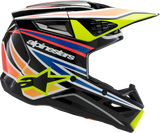 Alpinestars Youth SM3 Wurx Helmet Gloss Black/Yellow Fluo/Blue/Red Small 8302025-1574-YS