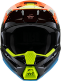Alpinestars Youth SM3 Fray Helmet Gloss Black/Orange/Yellow Fluo Small 8301625-1455-YS