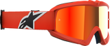 Alpinestars Youth Vision Corp Goggles with Orange Frame and Red Mirror Lens, Part Number 5140225-480