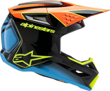 Alpinestars Youth SM3 Fray Helmet Gloss Black/Orange/Yellow Fluo Medium 8301625-1455-YM