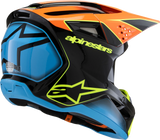 Alpinestars Youth SM3 Fray Helmet Gloss Black/Orange/Yellow Fluo Small 8301625-1455-YS