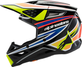 Alpinestars Youth SM3 Wurx Helmet Gloss Black/Yellow Fluo/Blue/Red Medium 8302025-1574-YM