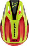 Alpinestars Youth SM3 Fray Helmet Gloss Red/Yellow Fluo/Black Small 8301625-3051-YS