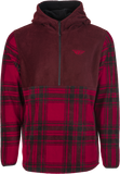 Fly Racing Fly Half Zip Pullover Hoodie in Red Plaid - XL