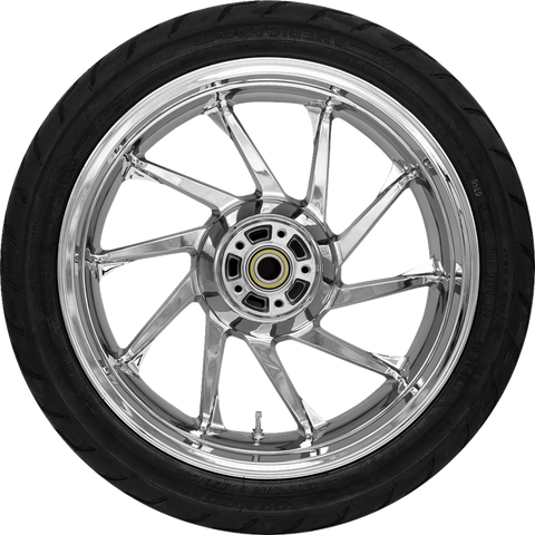 COASTAL MOTO Hurricane Rear Wheel - Chrome 18-inch with Dunlop 180/55B18 Tire for Harley FLHXST/FLTRXST/FLRT