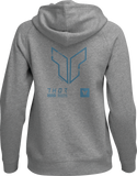 THOR Trax Pullover Hoodie, Heather Gray, Women's Large, Part Number 3051-1242