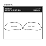 STOMPGRIP Volcano Clear Tank Grips for Ducati Panigale 2012–2024, Part 55-10-0068C