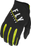 Fly Racing Youth Windproof Gloves Black/Hi Vis Size 06