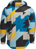THOR Tour Jacket Brave Blue/Yellow, Large – Part Number 2920-0819