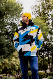 THOR Tour Jacket Brave Blue/Yellow, Large – Part Number 2920-0819