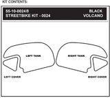 STOMPGRIP Volcano Tank Grips for Honda CBR 2013–2025, Black, Part 55-10-0024B