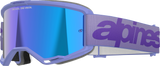 Alpinestars Vision 5 Goggle Wordmark Purple with Blue Mirror Lens, Model 5102425-3116