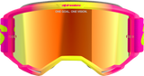 Alpinestars Vision 5 Wordmark Pink/Yellow Fluo Motocross Goggles with Red Mirror Lens, Model 5102425-3085