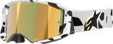 Alpinestars Supertech Corp Goggles with ABS Vision Gold Mirror Lens 5100325-2044
