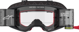 Alpinestars Supertech Roll-Off Goggle Corp Black/Gray with Clear Lens, Model 5100425-1518