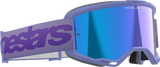 Alpinestars Vision 5 Goggle Wordmark Purple with Blue Mirror Lens, Model 5102425-3116