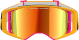 Alpinestars Supertech Corp Goggles, Fluo Yellow with ABS Vision Red Mirror Lens 5100325-5023