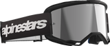 Alpinestars Vision 3 Goggle Wordmark Black with Silver Mirror Lens 5103225-1456