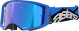 Alpinestars Supertech Stream Goggles with ABS Vision Blue Mirror Lens, Model 5100625-7271