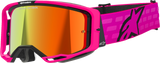Alpinestars Vision 8 Corp Motocross Goggles, Pink with Red Mirror Lens, Part Number 5101625-3083