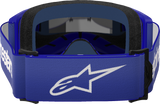 Alpinestars Vision 3 Wordmark Blue Goggles with Silver Mirror Lens 5103225-7266