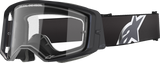 Alpinestars Supertech Corp Goggle with Clear Lens, Black/Gray, Model 5100125-1507