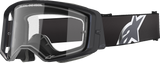 Alpinestars Vision 8 Corp Goggle with Clear Lens, Black, Model 5100825-1425