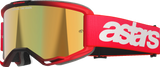 Alpinestars Vision 5 Blaze Red Goggles with Gold Mirror Lens, Model 5102125-3115