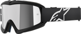 Alpinestars Youth Vision Corp Goggles, Black with Silver Mirror Lens, Model 5140225-1456