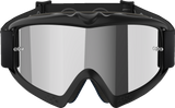 Alpinestars Youth Vision Corp Goggles, Black with Silver Mirror Lens, Model 5140225-1456