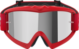 Alpinestars Youth Vision Blaze Motocross Goggles with Red Frame and Silver Mirror Lens, Part 5140425-3094