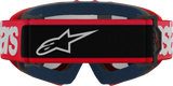 Alpinestars Youth Vision Blaze Motocross Goggles with Red Frame and Silver Mirror Lens, Part 5140425-3094