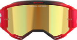 Alpinestars Vision 5 Blaze Red Goggles with Gold Mirror Lens, Model 5102125-3115