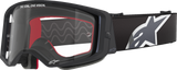 Alpinestars Supertech Corp Goggle with Clear Lens, Black/Gray, Model 5100125-1507