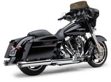 Cobra 6276 4-Inch Groove Tip Chrome Slip-On Muffler for Harley-Davidson FLH and FLT