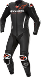 Alpinestars GP-R7 1-Piece Leather Motorcycle Suit Black/White/Red Fluo, US 48 / EU 58, Part 3150125-1231-58