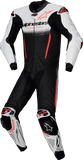 Alpinestars GP-R7 1-Piece Leather Motorcycle Suit White/Black/Red Fluo US 40 / EU 50, Part 3150125-233-50