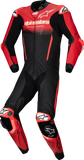 Alpinestars GP-R 7 1-Piece Leather Motorcycle Suit Black/Mid Red, US 44 / EU 54, Part 3150125-1405-54
