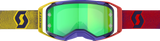 SCOTT Prospect 2.0 Motocross Goggle, Red/Yellow with Green Chrome WORKS Lens, Part Number 4214711648279