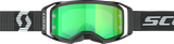SCOTT Prospect 2.0 Black/White Motocross Goggles with Green Chrome Works Lens, Part Number 4214711007279