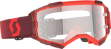 SCOTT Fury Motocross Goggle with Clear Works Lens, Red Frame, Part Number 2745140004113
