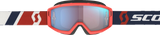 SCOTT Primal Red/Blue Snow Goggle with Blue Chrome Works Lens, Model 2785971228349